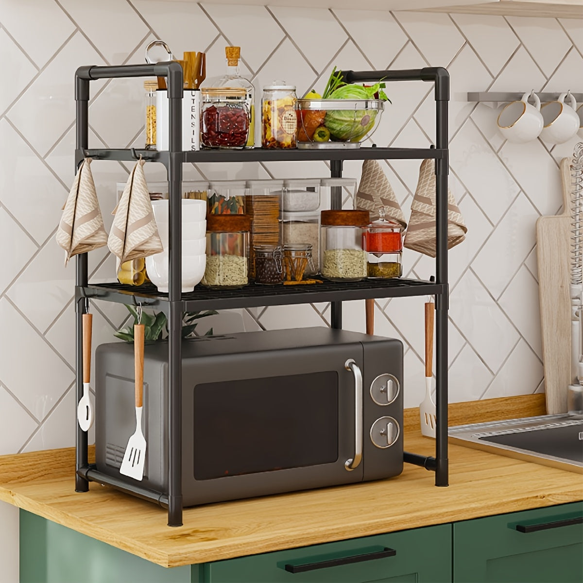 Microwave Oven Storage Rack