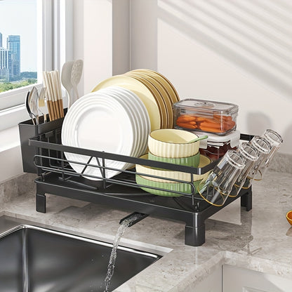 Dish Drying Rack with Drainboard