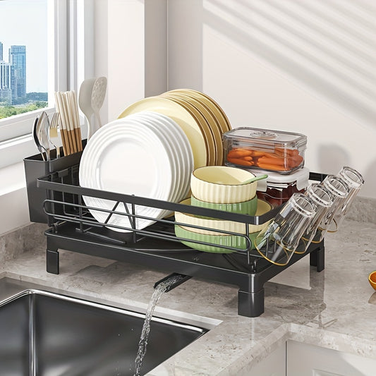 Dish Drying Rack with Drainboard