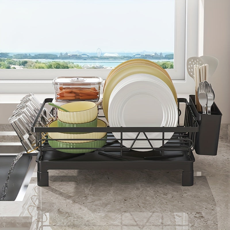 Dish Drying Rack with Drainboard