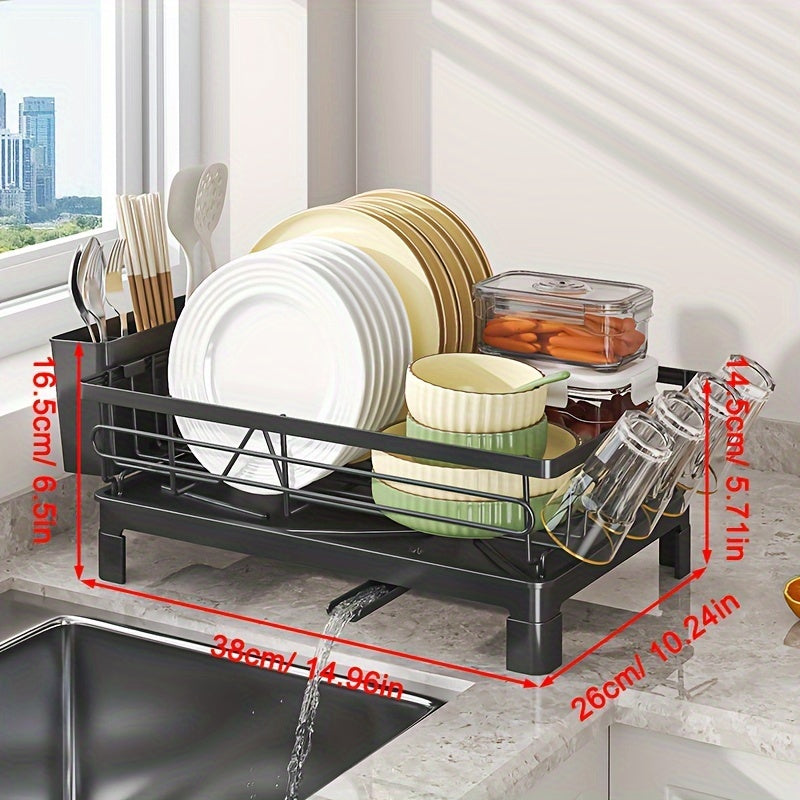 Dish Drying Rack with Drainboard
