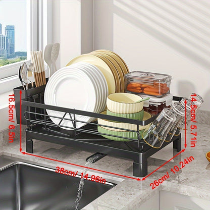 Dish Drying Rack with Drainboard